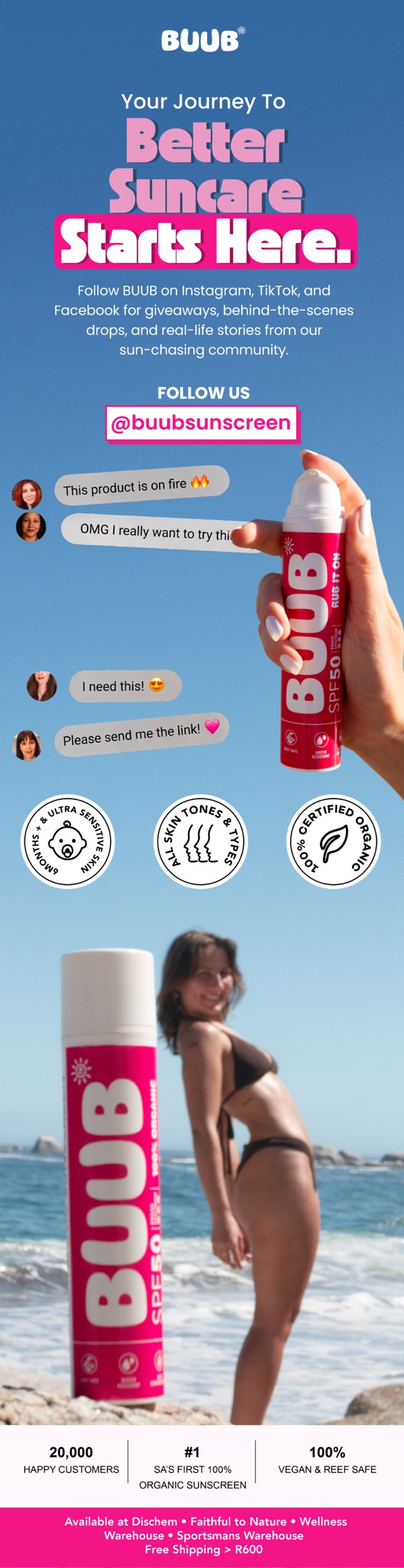 Buub better skincare starts here email